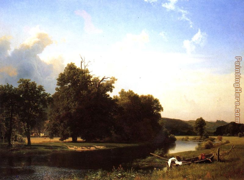Westphalia painting - Albert Bierstadt Westphalia art painting